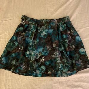 Express Painted floral scuba full skirt